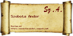 Szobota Andor névjegykártya